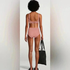 NWT Mimi & August  le maillot Paloma coffee padded bikini swimsuit top XL